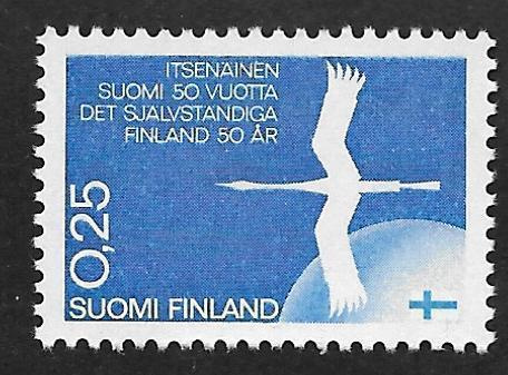 Itsenäinen Suomi 50v 0,25mk 1967 (LAPE 634) **