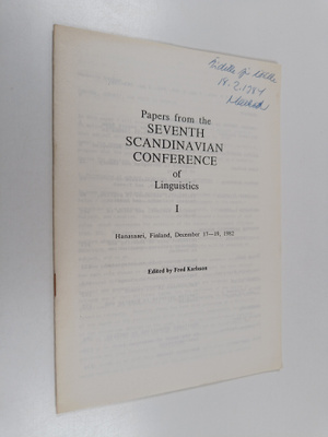Fred Karlsson : Papers from the Seventh Scandinavian Conf...