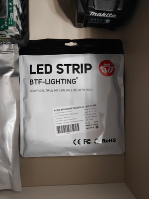 BTF-Lighting FCOB SPI RGBW WS2814 IC LED-nauha 5m (Addressab