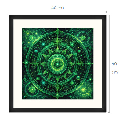 Uusi Mandala Art Print paspis & kehys 40 cm x 40 cm