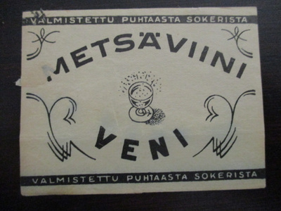 VANHA JUOMA ETIKETTI - METSÄVIINI VENI (K2-S1)
