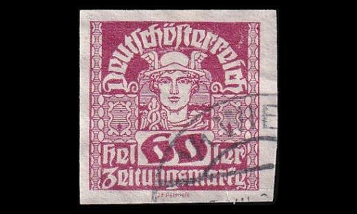 Itävalta 306x o Sanomalehtimerkki 60 H (1920)