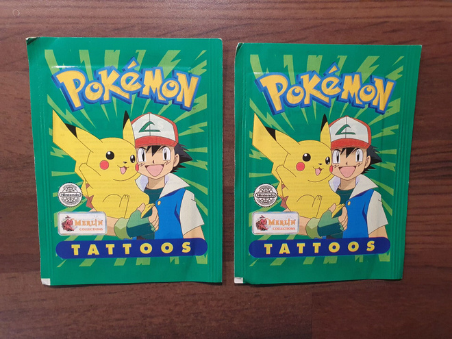 Pokemon Merlin Tattoos - kaksi pussia