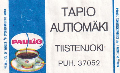 Tiistenjoki, Tapio Autiomäki , Paulig    8/3