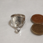 Kalevala koru, sydän, sormus Hopea 925 kk O9 - pikkukuva 2