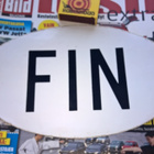 Siistikuntoinen todella iso FIN-tarra - pikkukuva 1