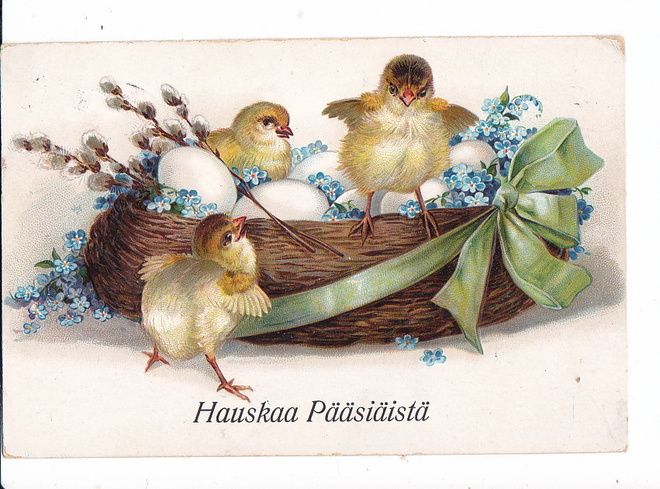 Pääsiäiskortti Kohopainettu 1915 Venäjän Sensuuri Tampere