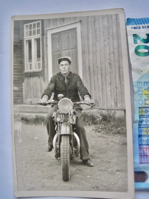 VANHA Valokuva KIVA Moottoripyörä 1930-l