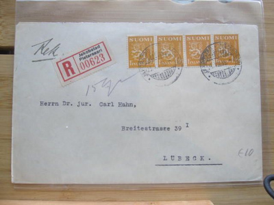 R-Pietarsaari kuori Saksaan 1936 4x1,25 malli 30 merkein