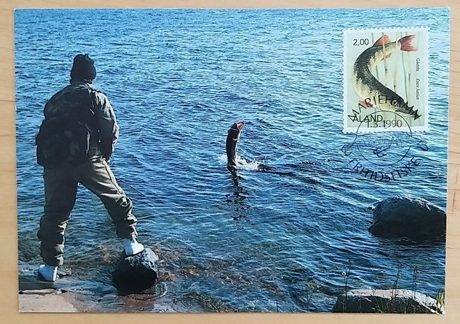 Ahvenanmaan postin maksimikortti nro 5 - 1990