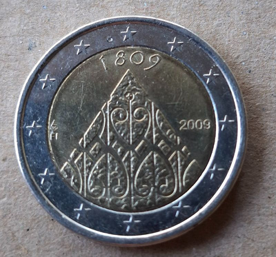 Suomi 2 € Suomen autonomia 200 vuotta 2009