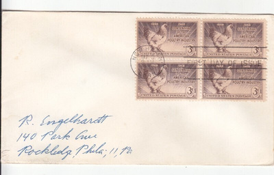 USA FDC 1948 nelilöllä