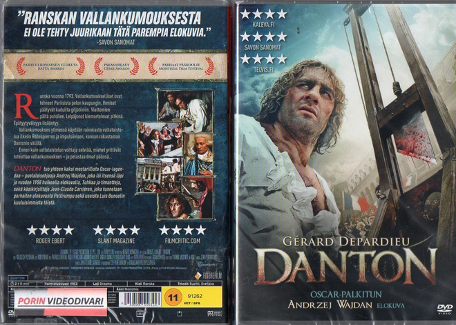 Danton	(64 076)	UUSI	-FI-	DVD	suomik.		gerard depardieu	1983