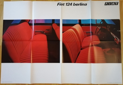 1973 Fiat 124 Berlina juliste - 97 x 68 cm - poster