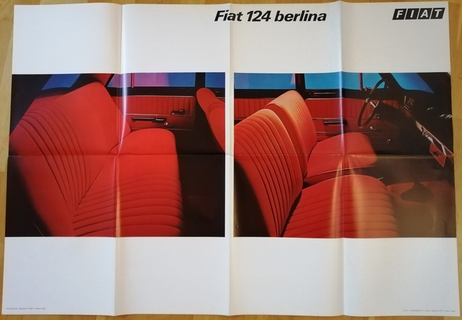 1973 Fiat 124 Berlina juliste - 97 x 68 cm - poster