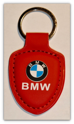 Pieni nahkainen punainen BMW avaimenperä #32033