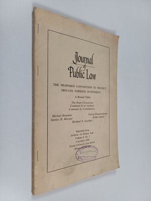 Journal of public law : a proposed convention to protect ...
