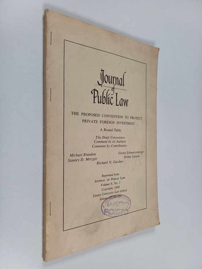 Journal of public law : a proposed convention to protect ...