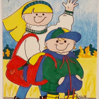 "KOULUTIELLE"-KULKEMATON POSTIKORTTI - pikkukuva 1
