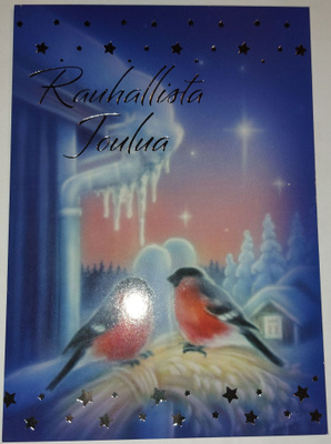 Hopea/Kultafolioitu joulukortti