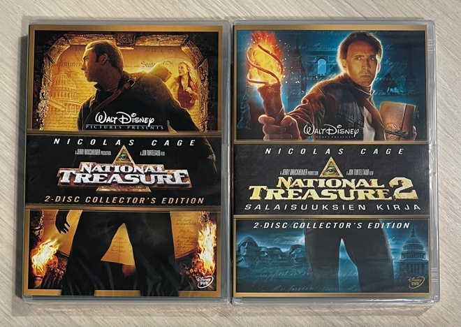 National Treasure 1&2 (4DVD) Nicolas Cage (UUSI)