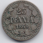 1869 25 penniä tyyppi 2.2 kl4 - pikkukuva 1