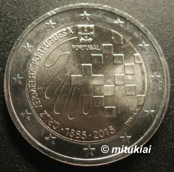 Portugali 2 € 2015 juhla Punainen risti 150 v., UNC