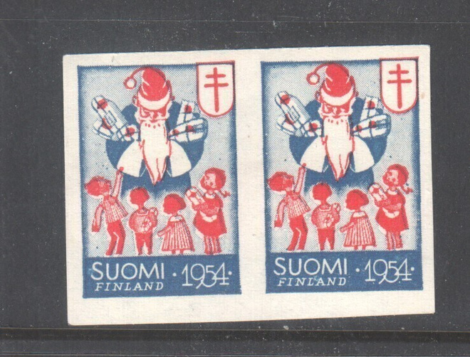 Tub joulumerkki 1954 Hammastamaton pari.