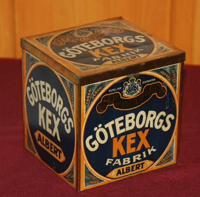 Göteborgs Kex fabrik Albert peltipurkki Vintage