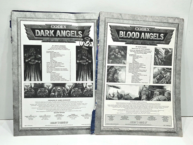 WH40K - Blood Angels & Dark Angels Codex