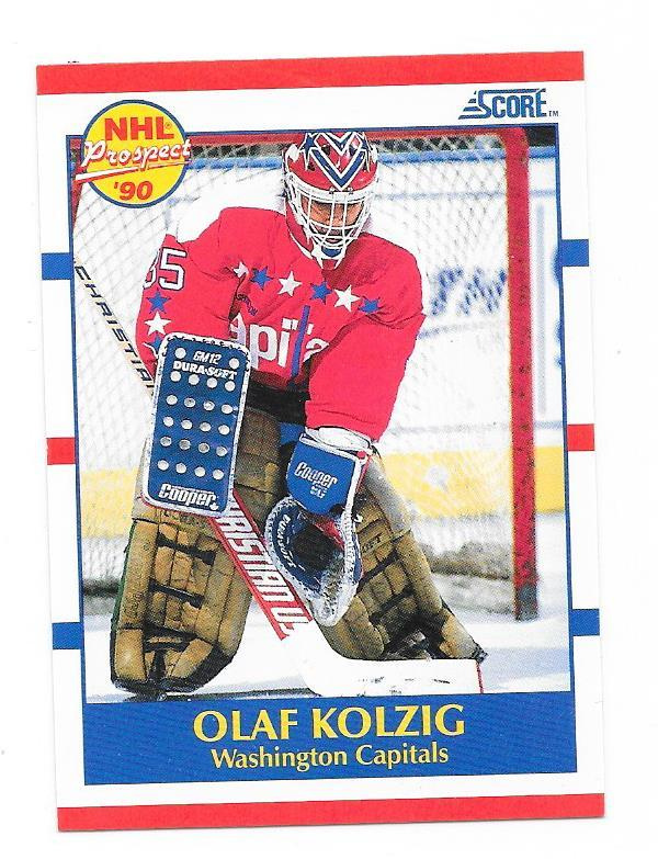 1990-91 Score #392 Olaf Kolzig Washington Capitals MV RC