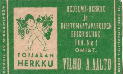 Toijala. Vilho A. Aalto. Toijalan Herkku b508