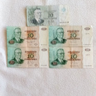 10 Mk. 1963 AN tähti ja 4 kpl. 10 Mk. 1980 seteleitä - pikkukuva 1