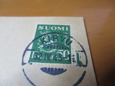 1943 Kirvu painotuotekortti Jääskiin