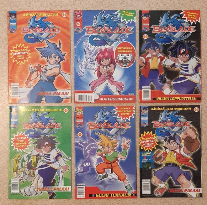 Bayblade 6 kpl ja Duel Masters 5kpl sarjakuvalehdet