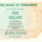 Zimbabwe 5 Dollars 2006 P38 #695 - pikkukuva 1