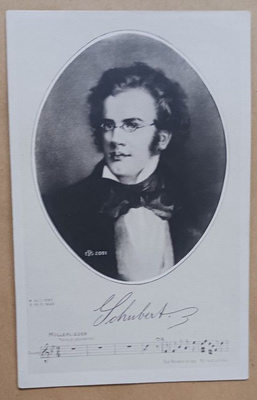 Franz Schubert - säveltäjä, henkilökuvapk + liedin alku ei p