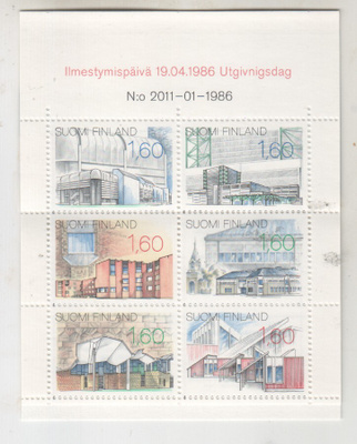 1986 arkkitehtuuri vihko postituoreena eurolla