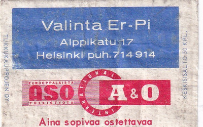 Helsinki, Valinta Er -Pi   A & O   b523