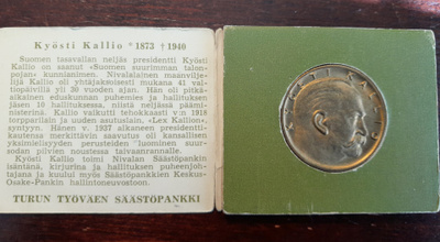 Juhlaraha Kyösti Kallio, Turun työväen säästöpankki, 1963