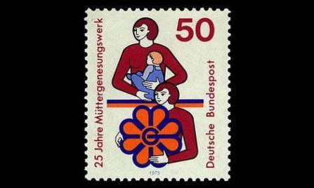 Saksa 831 ** Äitientukijärjestö 25v (1975)