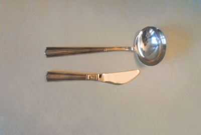 Hopea Margit kauha 18cm +veitsi 14cm Ei kaiver.