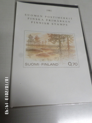 Suomen Postimerkit   1981  Kansio  leimaamattomin merkein ,