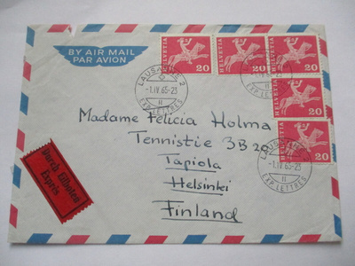 1965 Sveitsi pikalentokuori Espooseen