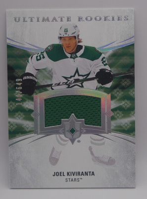 2020-21 Ultimate Jersey relics Joel Kiviranta /649