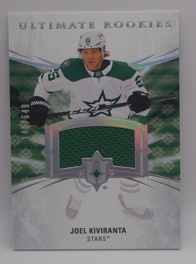 2020-21 Ultimate Jersey relics Joel Kiviranta /649