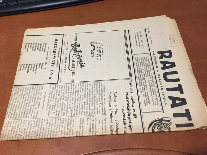 RAUTATIELÄINEN LEHTI 11/1944