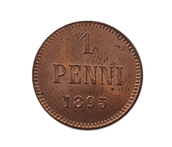 1 penni 1895 - hienokuntoinen!
