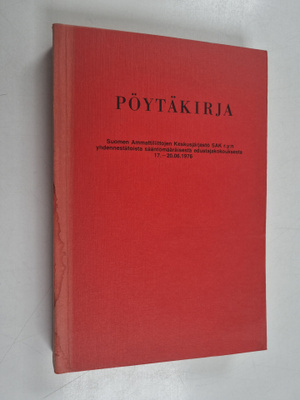 Pöytäkirja : Suomen ammattiliittojen keskusjärjestö SAK r...