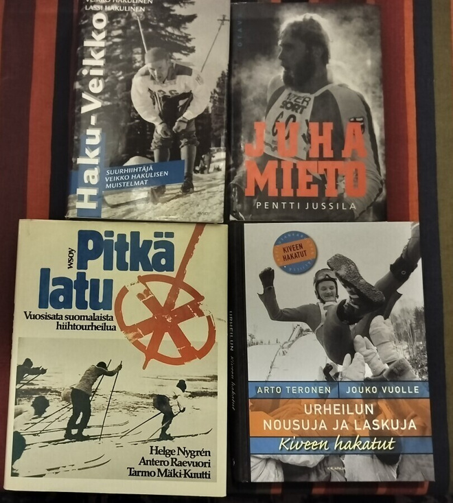 TALVIURHEILUKIRJOJA 4 kpl YHTEISPAKETTINA. Haku-Veikko Mieto